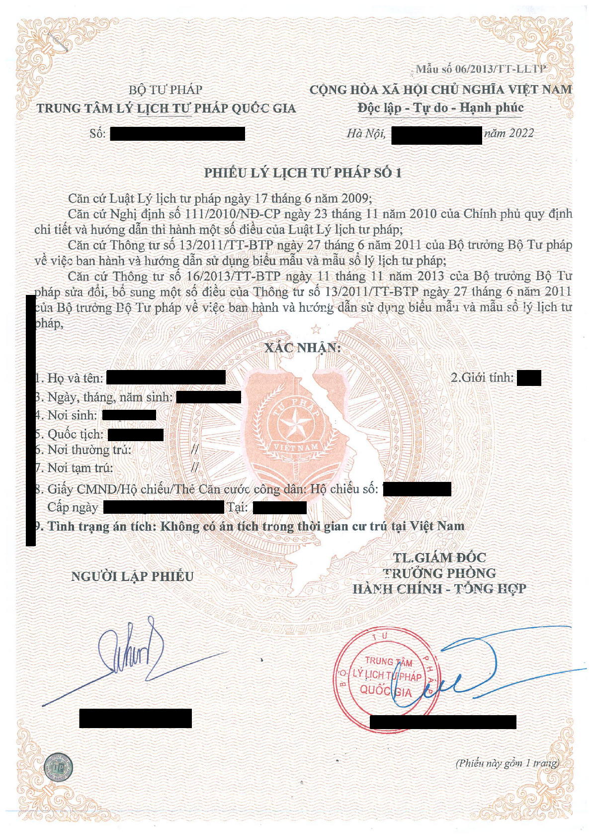 Certificate of Criminal Records issued by the Vietnamese Authority, CUTBELL International Legal Affairs Office.png